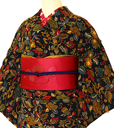 나고야 오비(허리띠) 플랜 실크, 엔틱