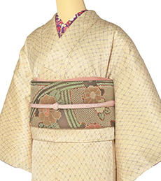 나고야 오비(허리띠) 플랜 실크, 엔틱